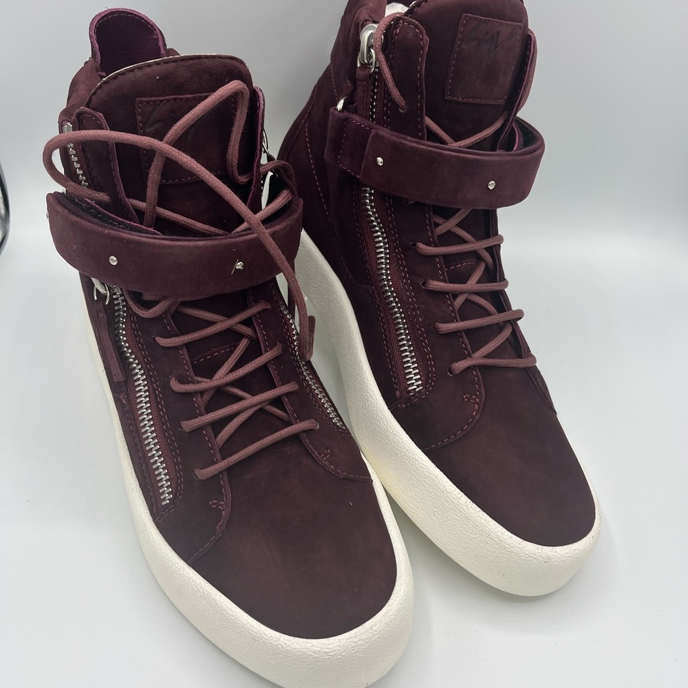 Giuseppe Zanotti Camosoto Venus Men’s burgundy sneakers 44 high tops